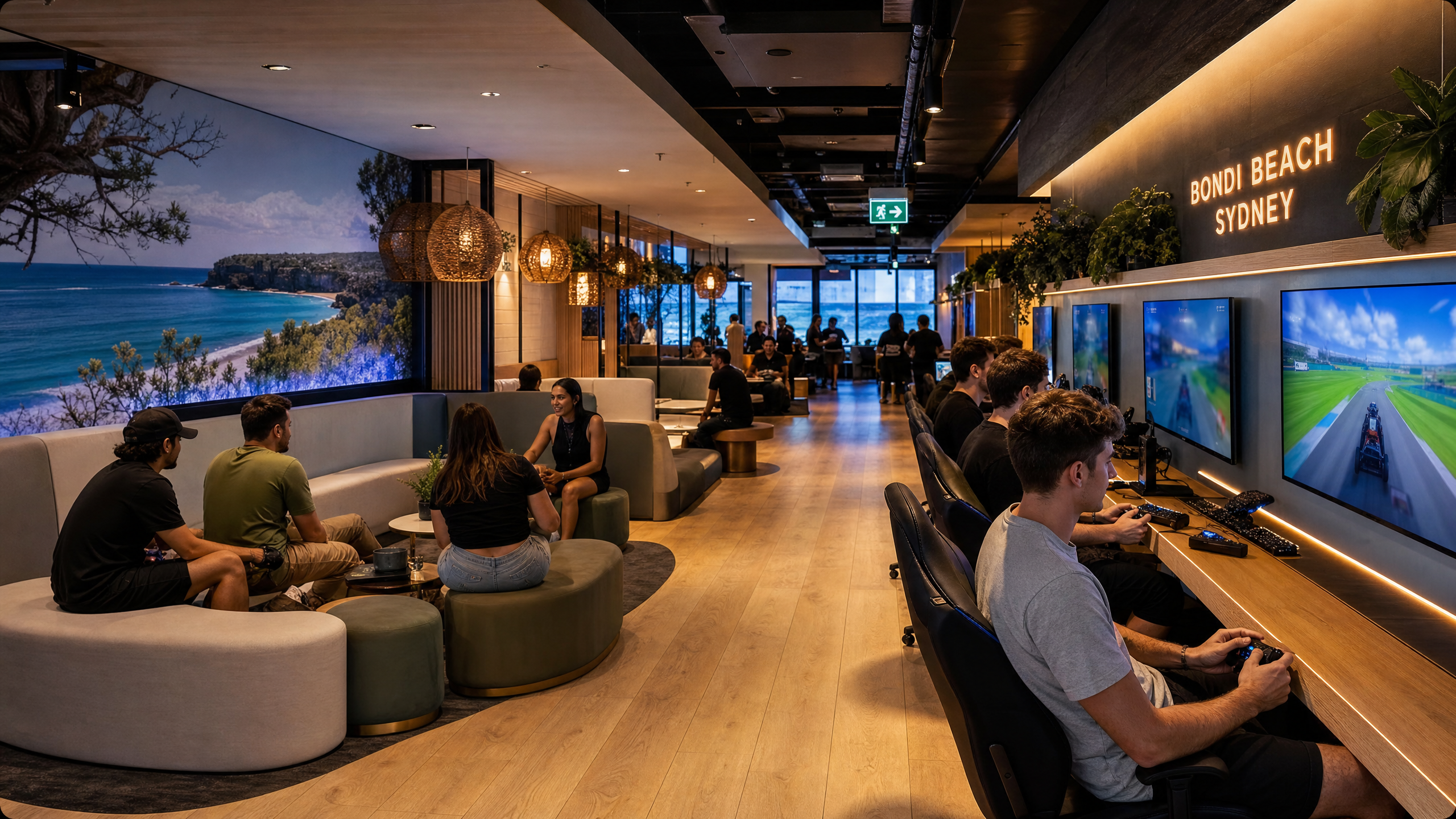 GlitchSector social gaming lounge in Sydney Australia